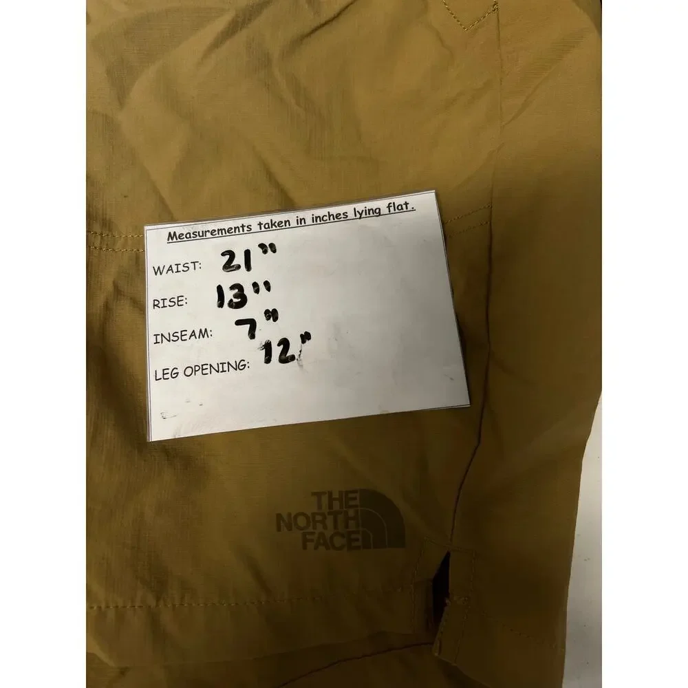 The North Face Men's Nylon Shorts Khaki/Brown Elastic Waist Drawstring XXL